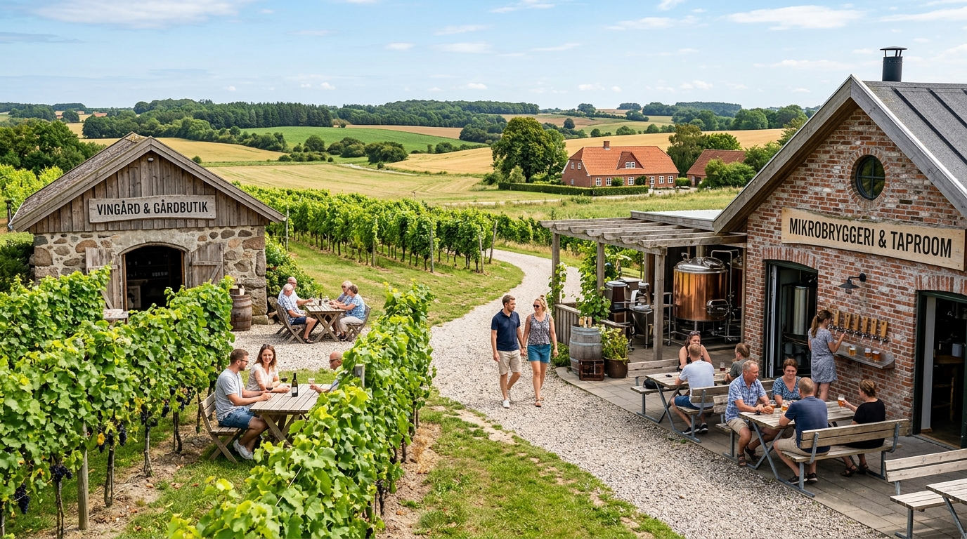 10 Vingårde og Mikrobryg­gerier i Danmark Værd at Køre en Omvej For