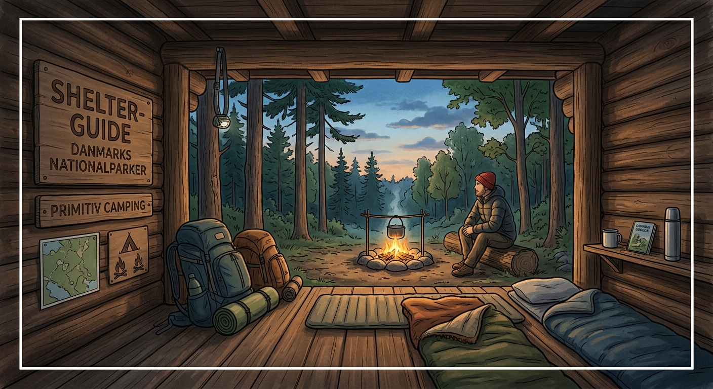 Komplet guide til overnatning i shelter og primitiv camping i danske nationalparker — 1