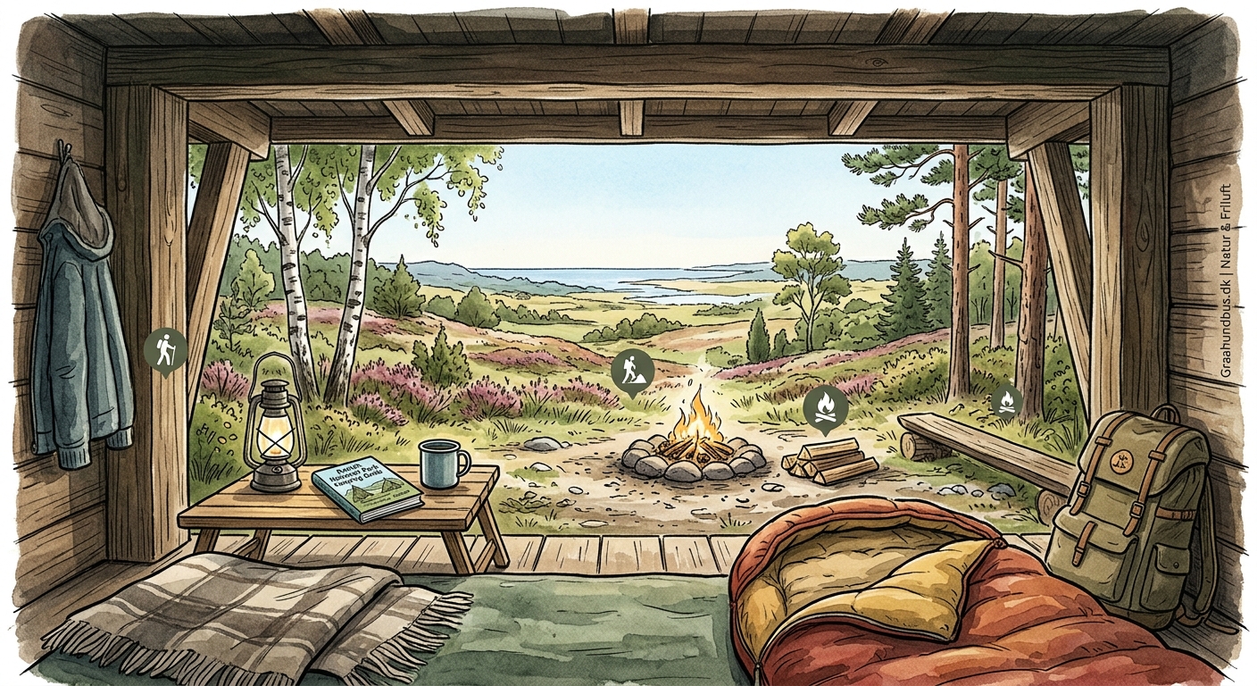 Komplet guide til overnatning i shelter og primitiv camping i danske nationalparker — 2