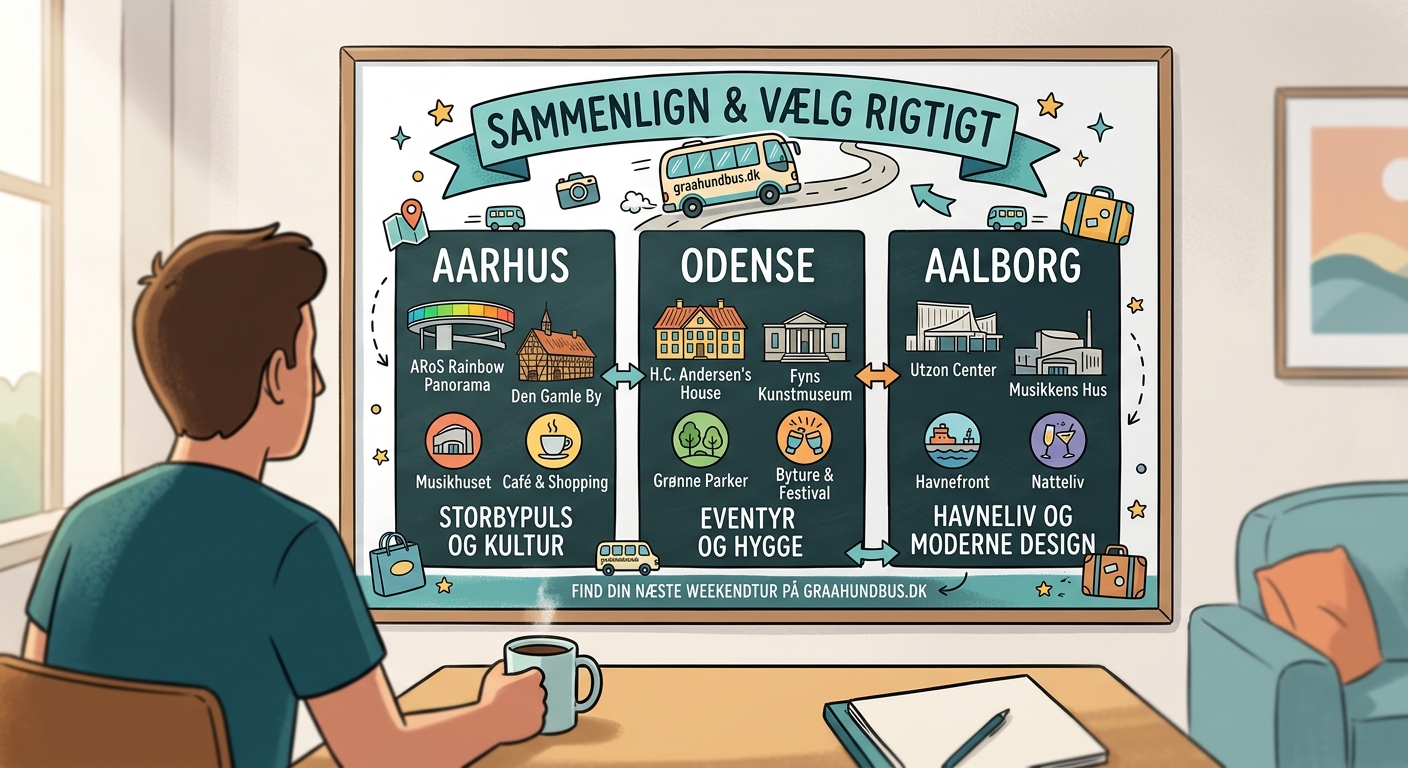 Skal du til Aarhus, Odense eller Aalborg i weekenden? Sammenlign og vælg rigtigt — 2