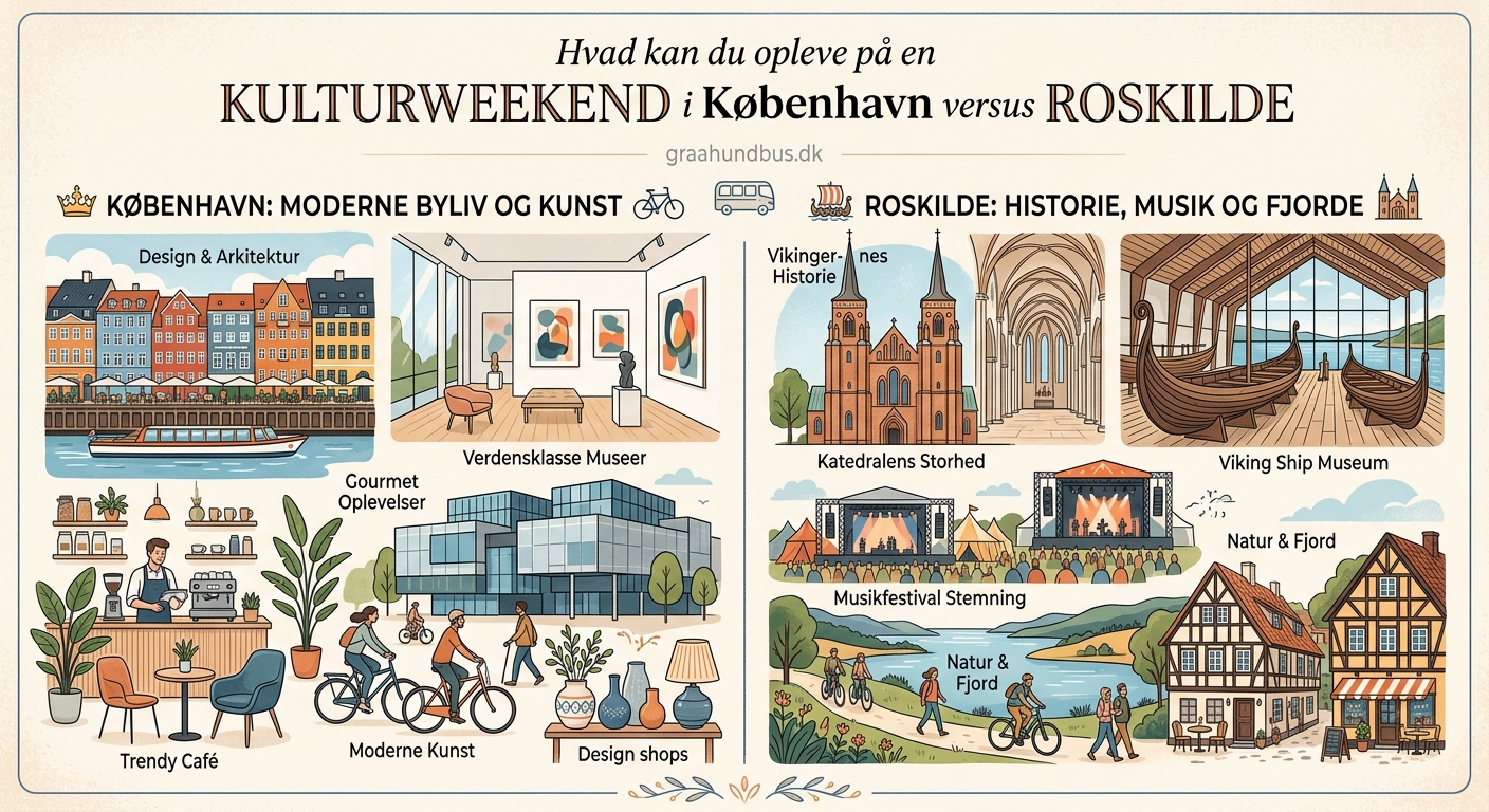 Hvad kan du opleve på en kulturweekend i København versus Roskilde - Illustration 1